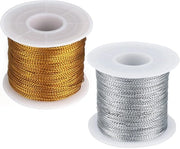 Corona d'oro - Corda metallica - Argento e Oro - 200 m Corda per artigianato - 1 mm Corda per filare - Ideale per regali - Sostenibile e Robusto