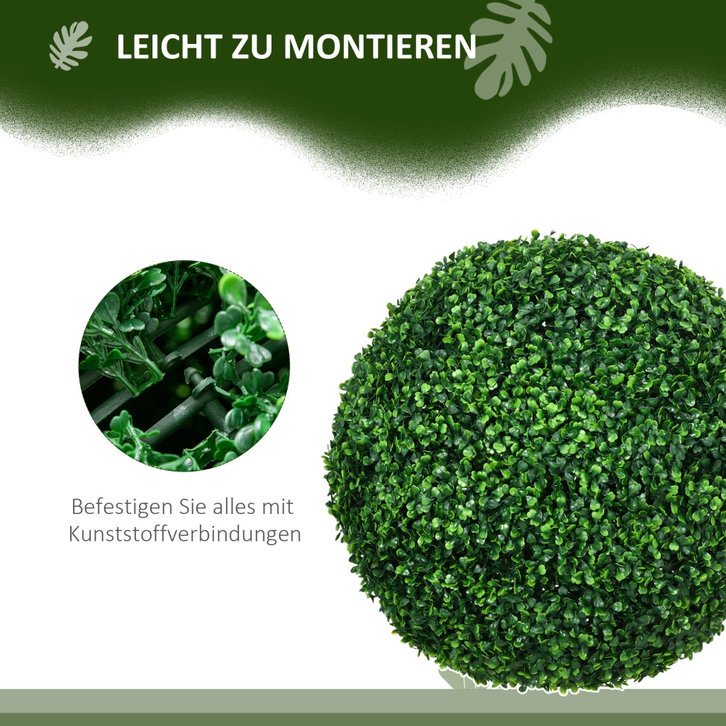 Set di 2 Buxus Sferici ¨C Zephmum ¨C Piante Finte Verde per Interni ed Esterni