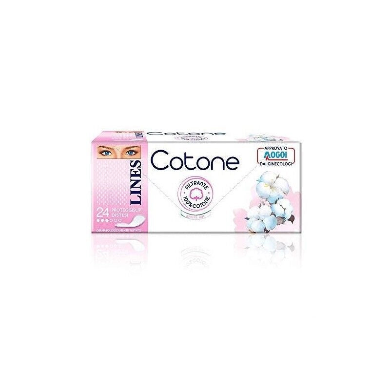 LINES COTONE BIO PROTEGGISLIP 24 PZ DERMATOLOGICAMENTE TESTATO NUOVO FILTRANTE OKY