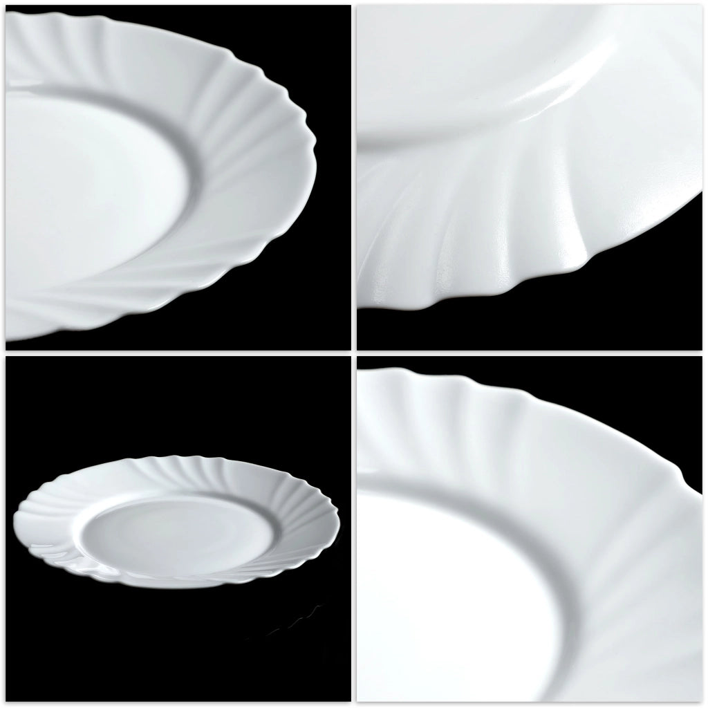 Set di 3 piatti KADAX, colore bianco.