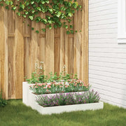 Vaso da giardino-Fioriera da Esterno-Contenitore per Piante Bianco 90 x 90 x 35 cm