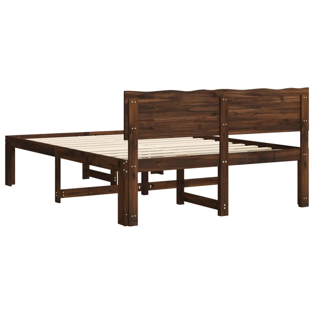 Letto matrimoniale con testiera ROSTOCK Marrone Scuro 903449