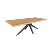 Tavolo da pranzo AZMA - Impiallacciatura di quercia e metallo - 240 cm - Stile moderno