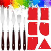 Sistema di verniciatura completo con pennelli e spazzole - 11 pezzi di attrezzatura per artisti