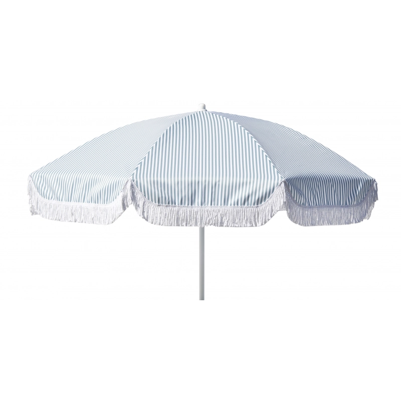 Set Di 10 Ombrelloni Sestri Levante 200/8 Rigato + Frangia Moia