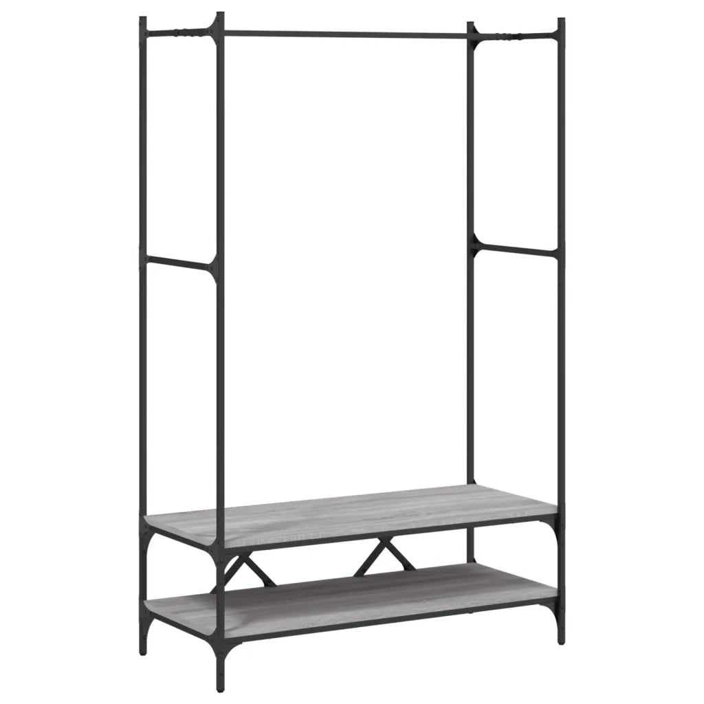Appendiabiti con Scaffali Grigio Sonoma in Legno Multistratocod mxl 83703