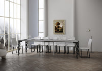 Consolle Allungabile 90-300x40x77 cm in Nobilitato Grigio