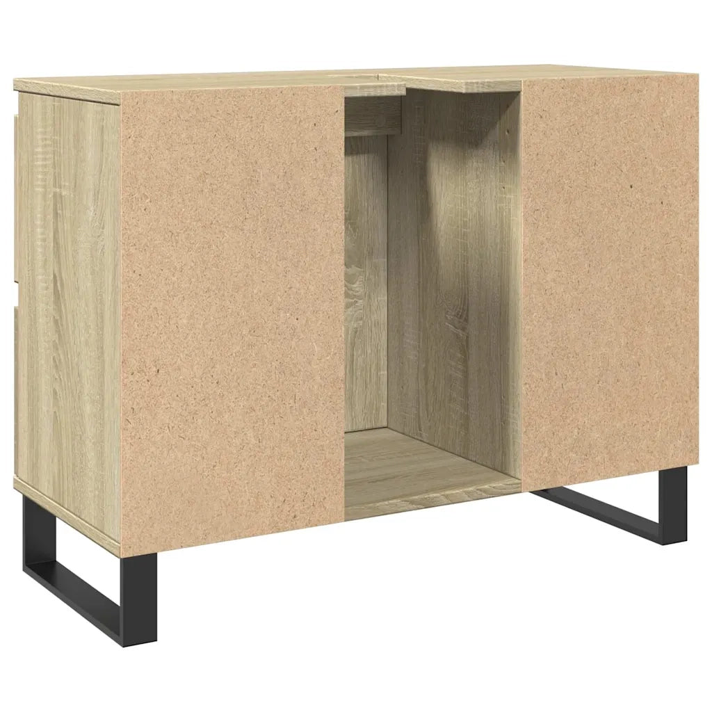 Mobile da Bagno Rovere Sonoma 80x33x60 cm in Legno Multistrato 849684