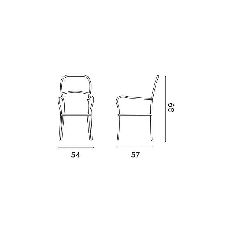 Set di due Sedie Intra MOIA grigio antracite