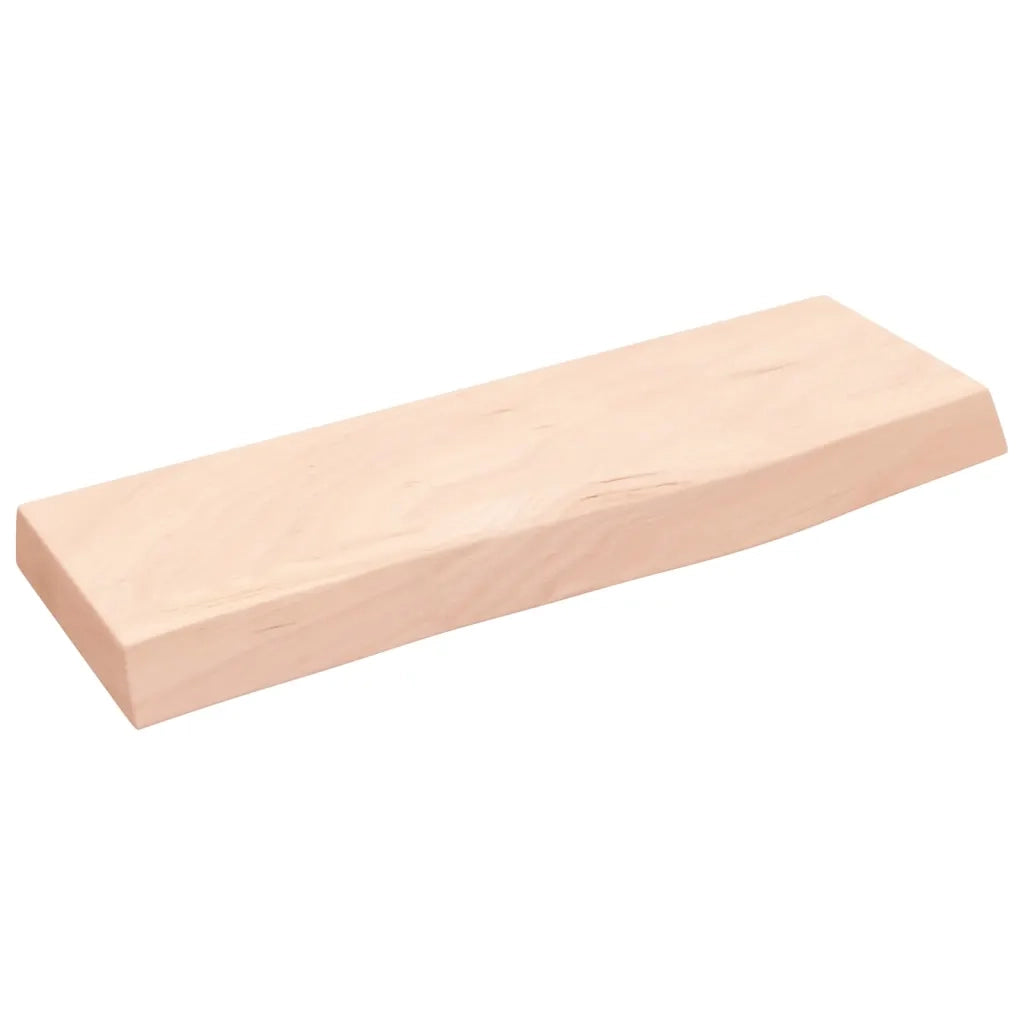 Ripiano a Parete 60x20x4 cm Legno Massello Rovere Non Trattato 363522