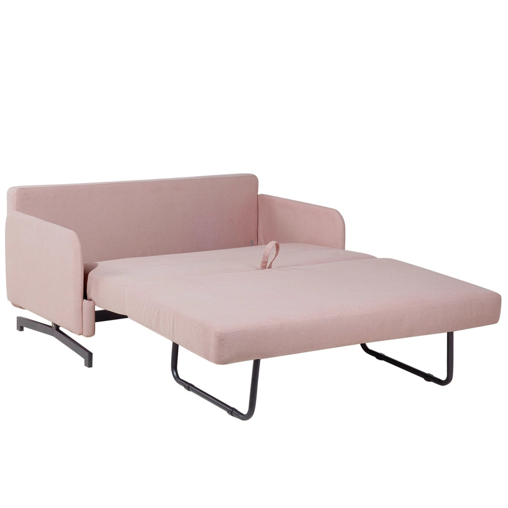 Divano Letto Tessuto Rosa 2 Posti Soggiorno Stile Moderno divano convertibile Soggiorno