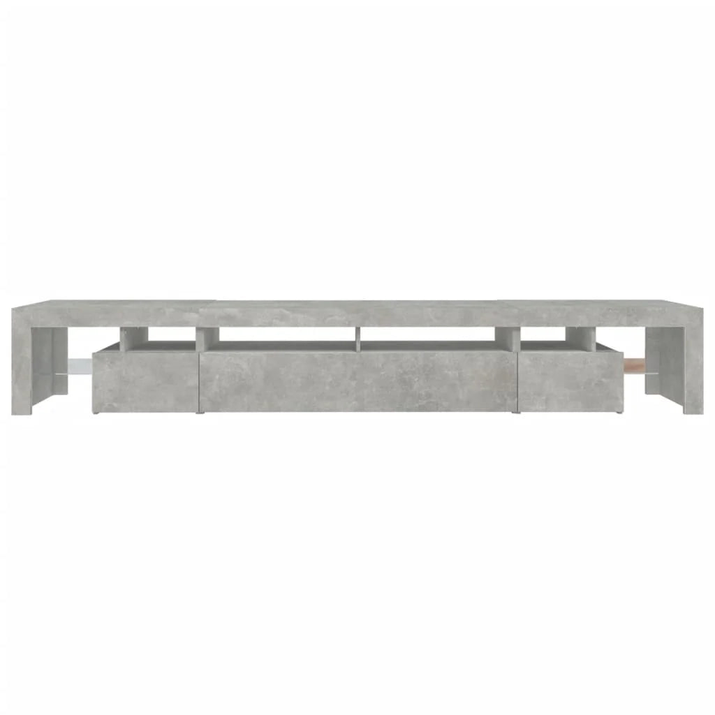 Mobile TV multimediale scaffale TV credenza mobile TV sala da pranzo soggiorno camera da letto con luci LED 260 x 36,5 x 40 cm grigio 02_0026574
