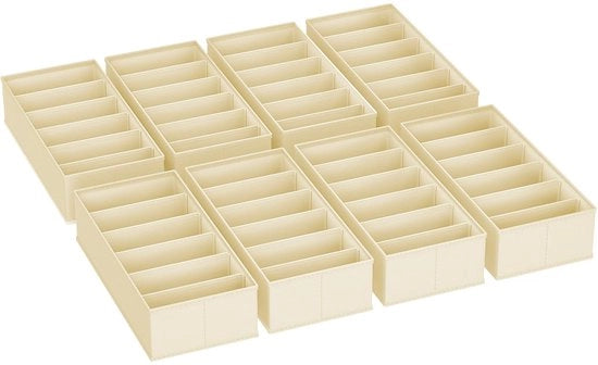 Organizzatore di carico per armadi - Set di 8 organizzatori per intimo, 30 x 15 x 9 cm Sistema di organizzazione per Pax Organizer, abbigliamento per bambini, calze, articoli di toeletta, beige