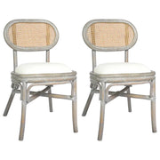 Sedie per Sala da Pranzo 2 pz Grigie in Tela cod mxl 119414