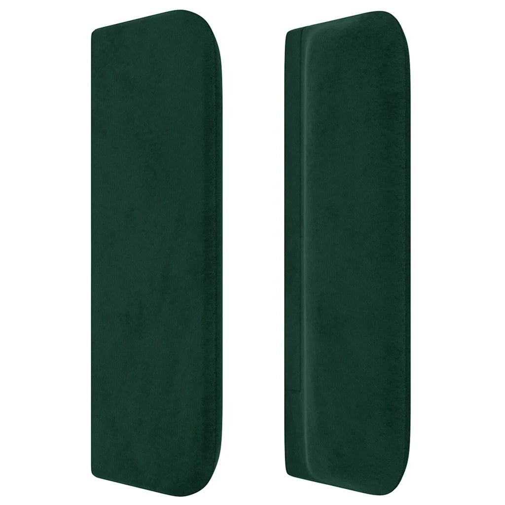 Testiera ad Orecchio Verde Scuro 203x16x78/88 cm in Velluto 3118557