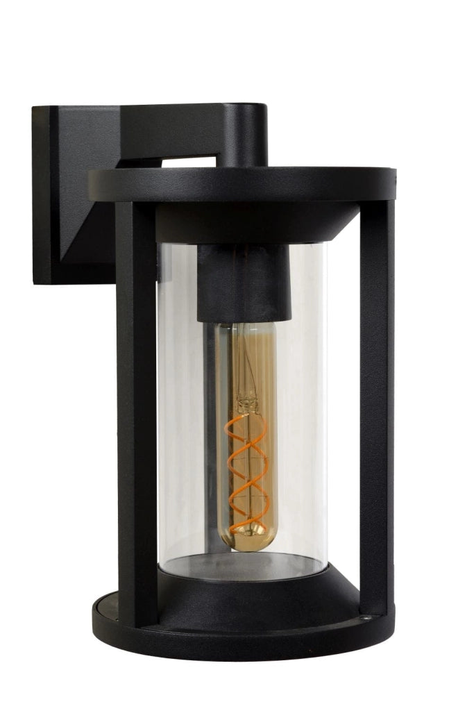Applique esterna Lucide Cadix nera in alluminio E27 IP65 60W