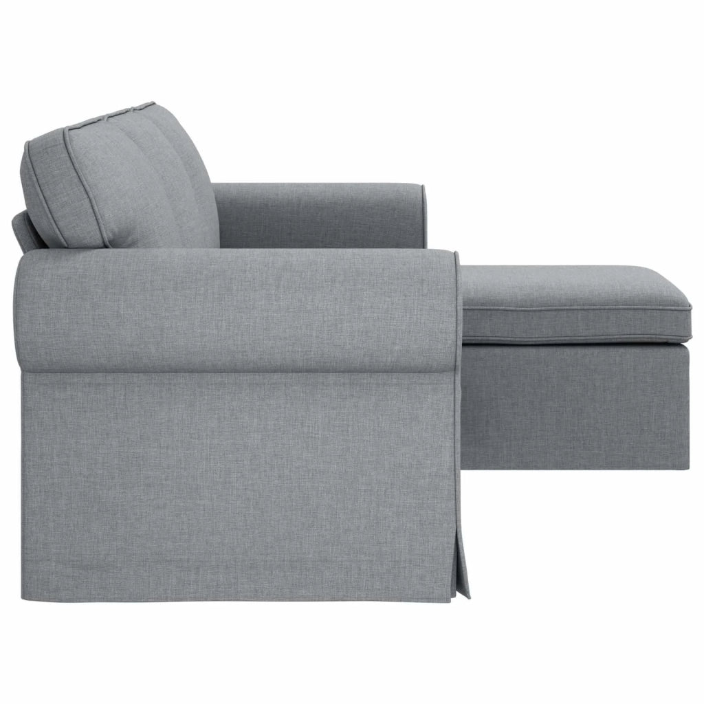 Divano Grigio chiaro 195 x 138 x 80 cm Tessuto 42024327