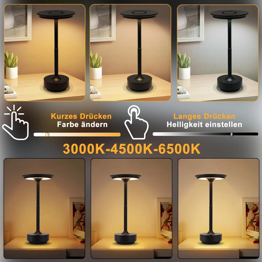 ZMH Lampada da tavolo LED wireless touch dimmerabile davanzale per soggiorno comodino