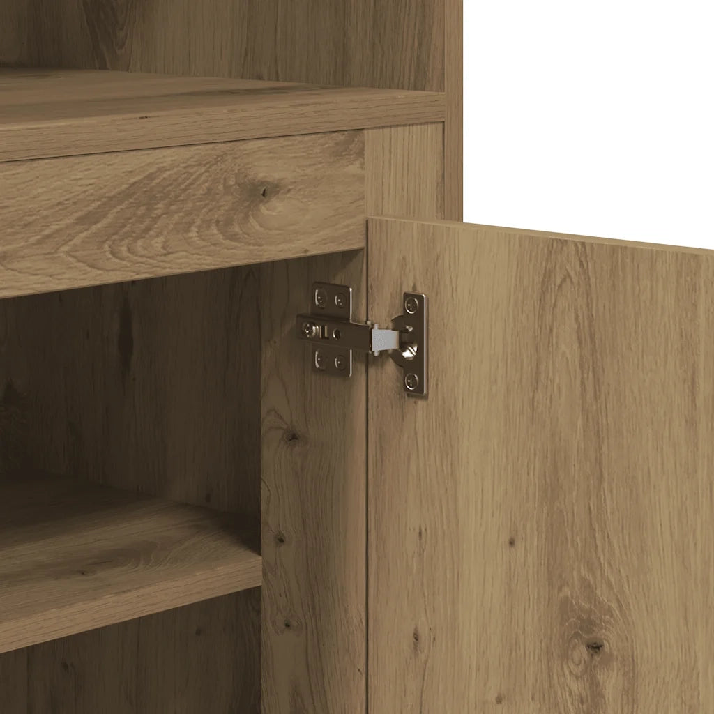 vidaXL Credenza Rovere Artigianale 60x35,5x103,5 cm Legno Multistrato