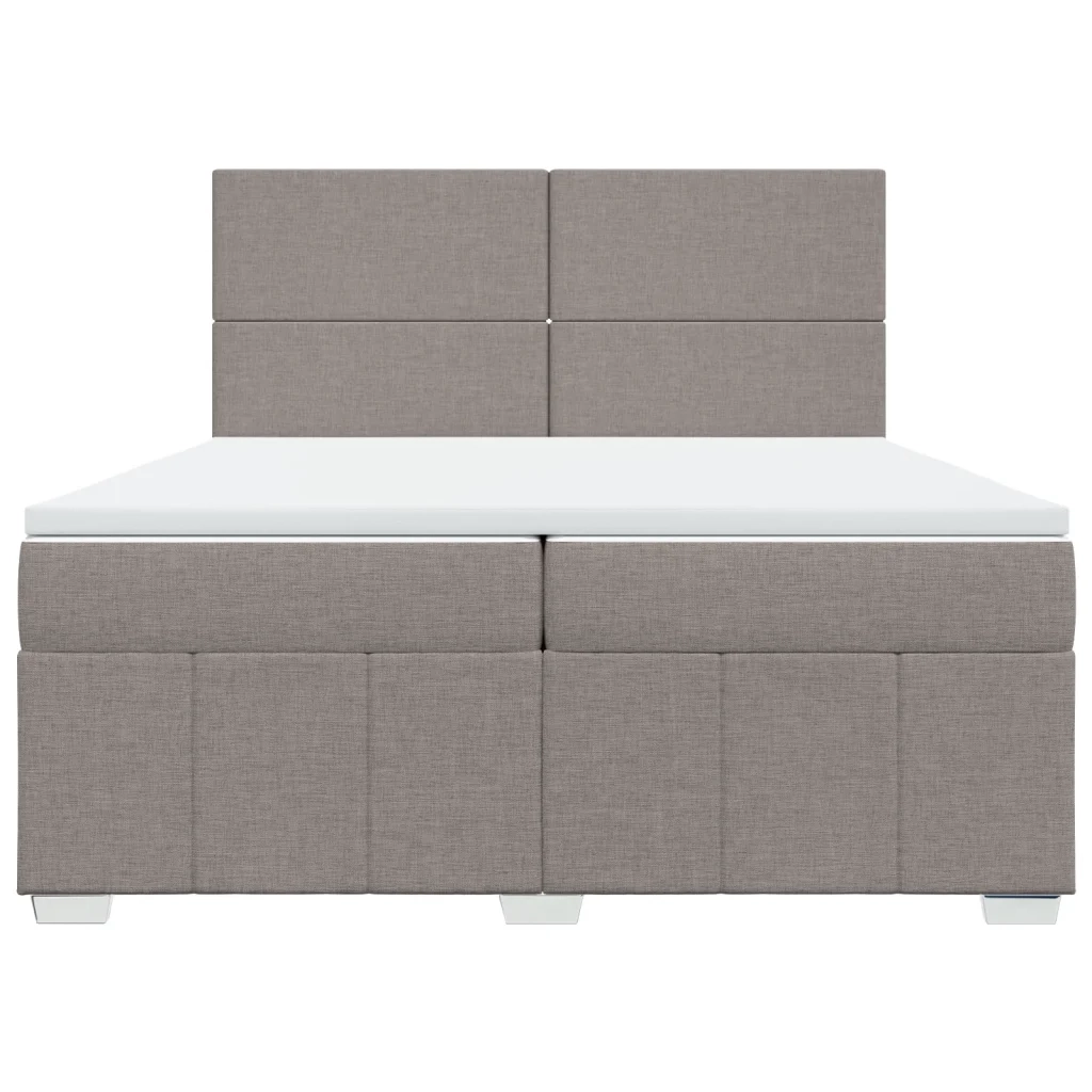Giroletto a Molle con Materasso Tortora 200x200 cm in Tessuto 3294072