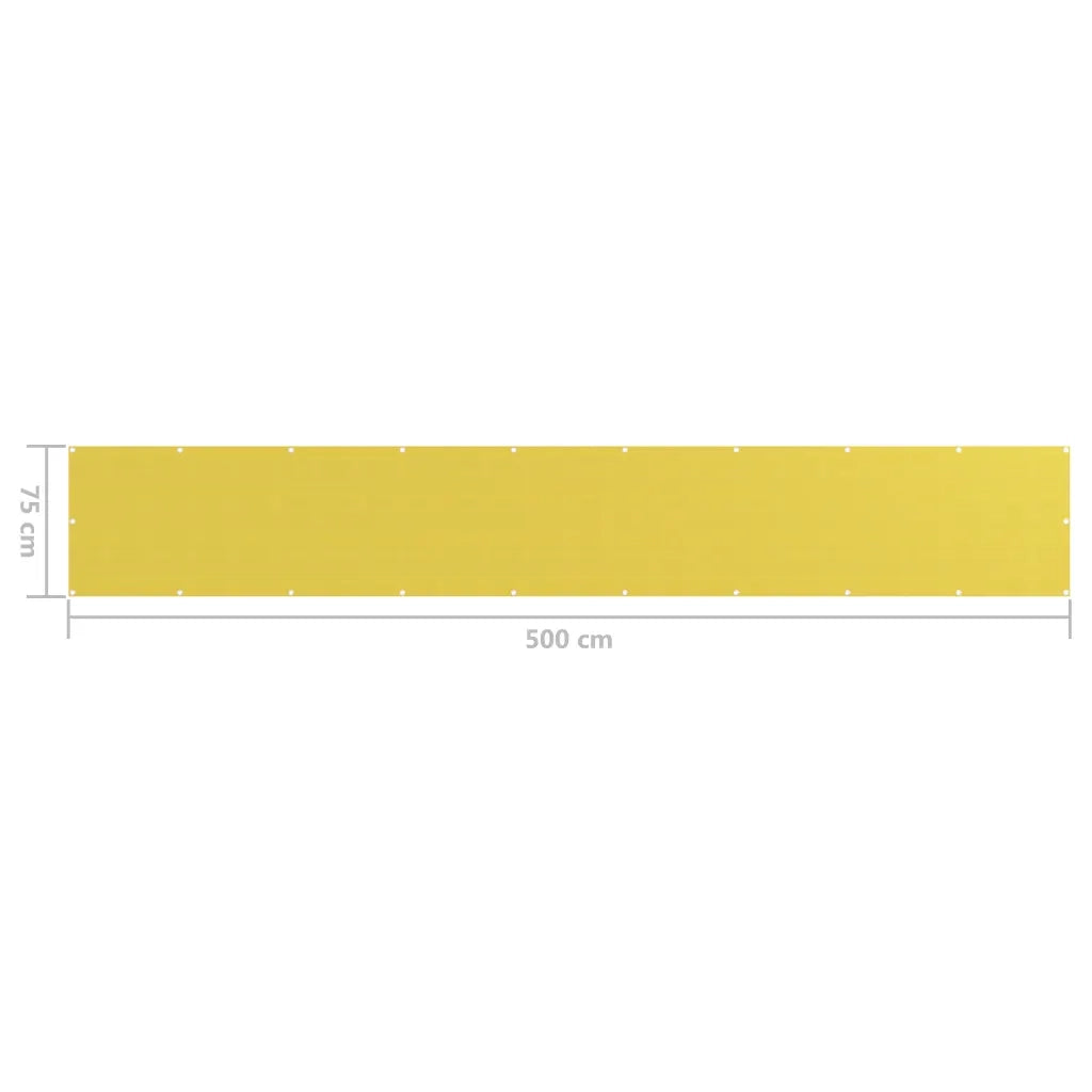 Schermo Frangivista per Balcone Giallo 75x500 cm in HDPE 310994