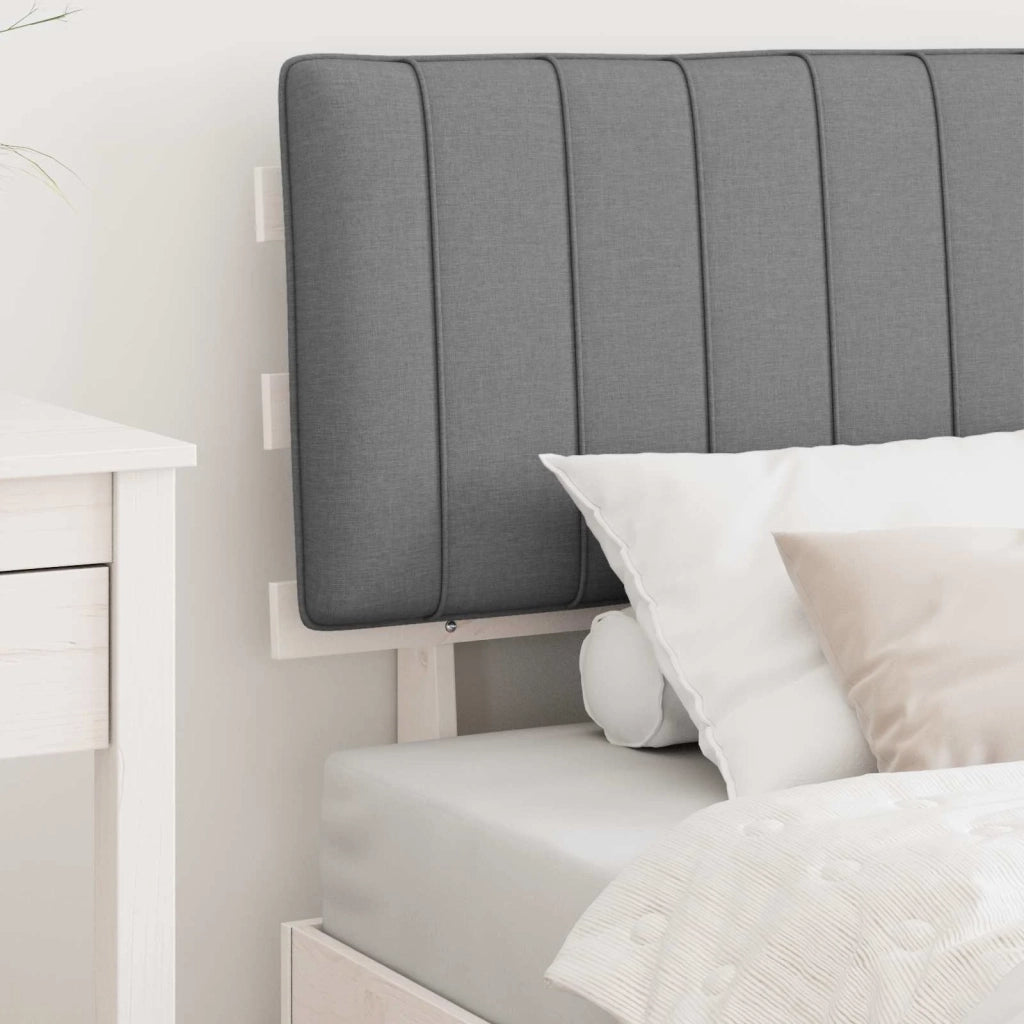 Letto con Testiera Rivestita Grigio chiaro 90 x 200 cm