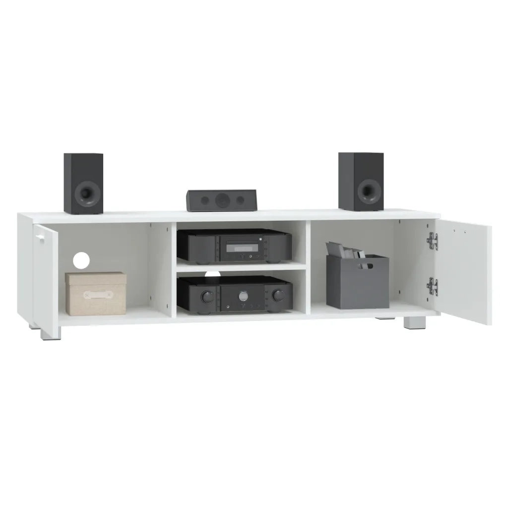 Mobile Porta TV Bianco 140x40,5x35 cm in Legno Multistrato cod mxl 14446