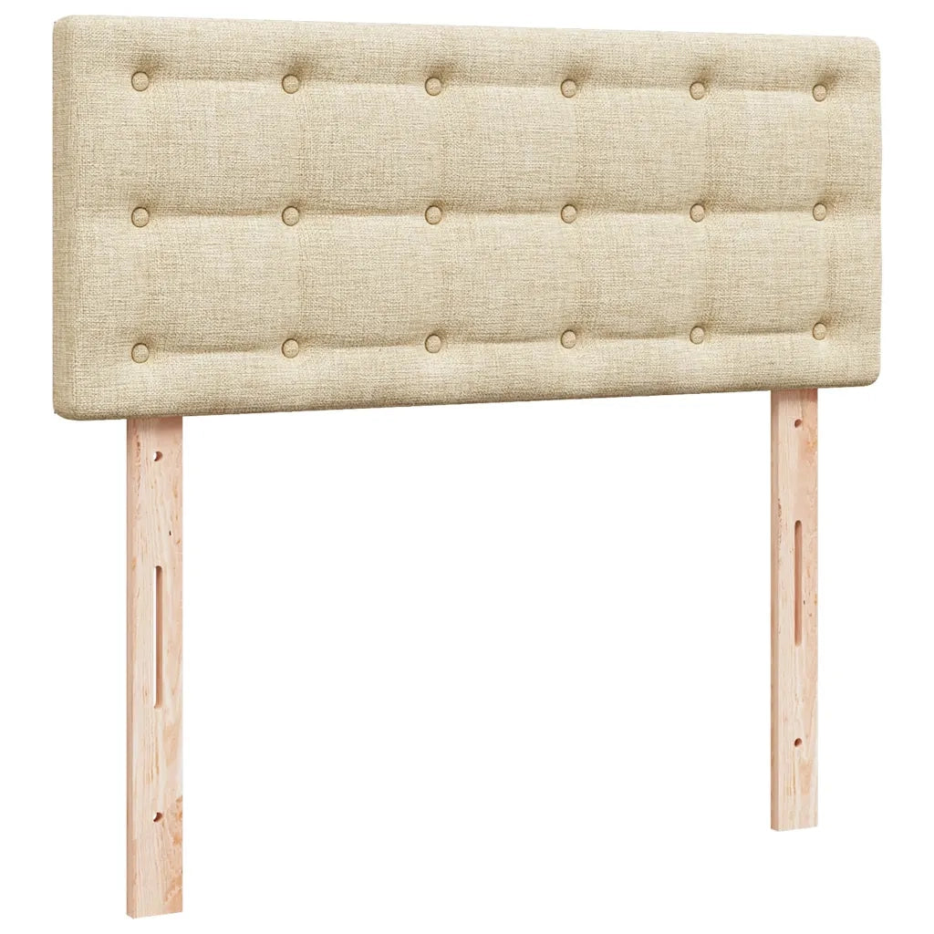 Giroletto a Molle con Materasso Crema 120x200 cm in Tessuto 3286666