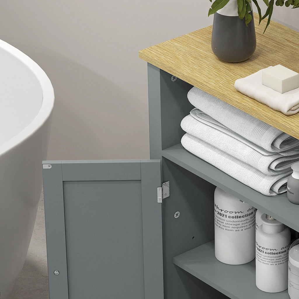 Mobiletto bagno sospeso con ante ¨C zephmum ¨C grigio naturale 60x30x