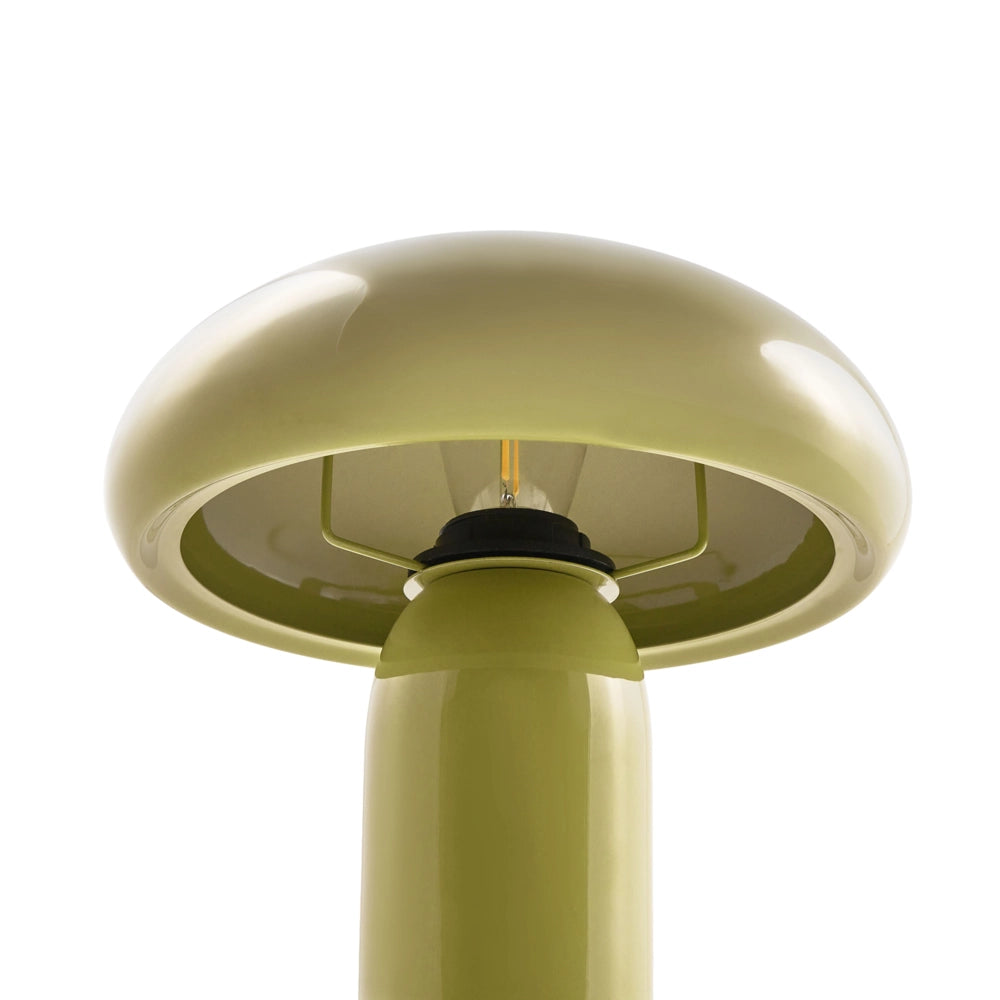 Lampada da tavolo verde chiaro con base in metallo e ferro 22 cm luce singola design moderno accessori per la casa