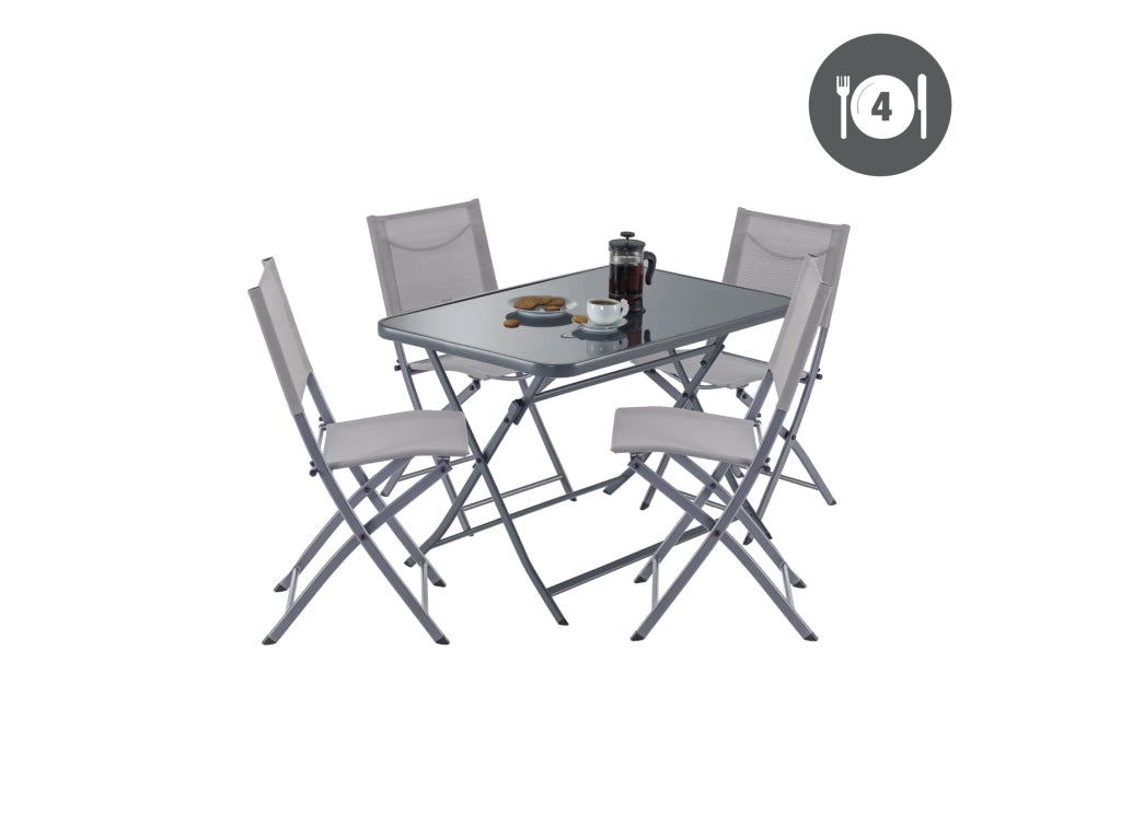 TAVOLO 120CM C/4 SEDIE 41X50X80 2X1TXT G