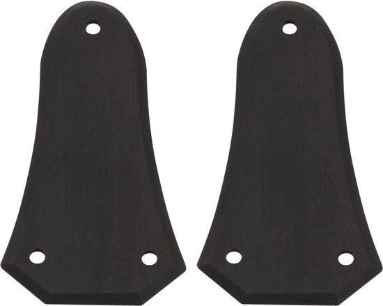 Foglio di copertura per truss rod 51x29mm in ebano per chitarra con foro 2,5mm - Set da 2