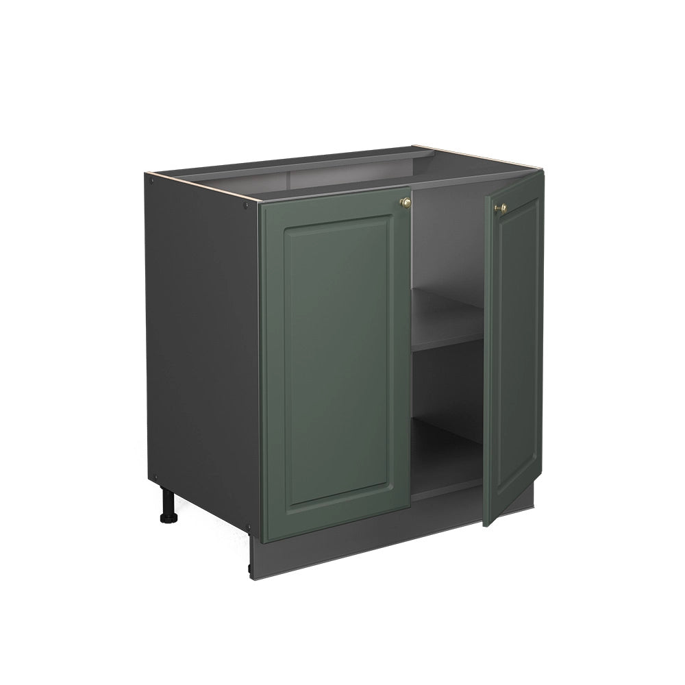 Mobile lavello cucina Fame-Line Verde-oro rustico/Antracite 80 cm con ripiano, PL Rovere Vicco
