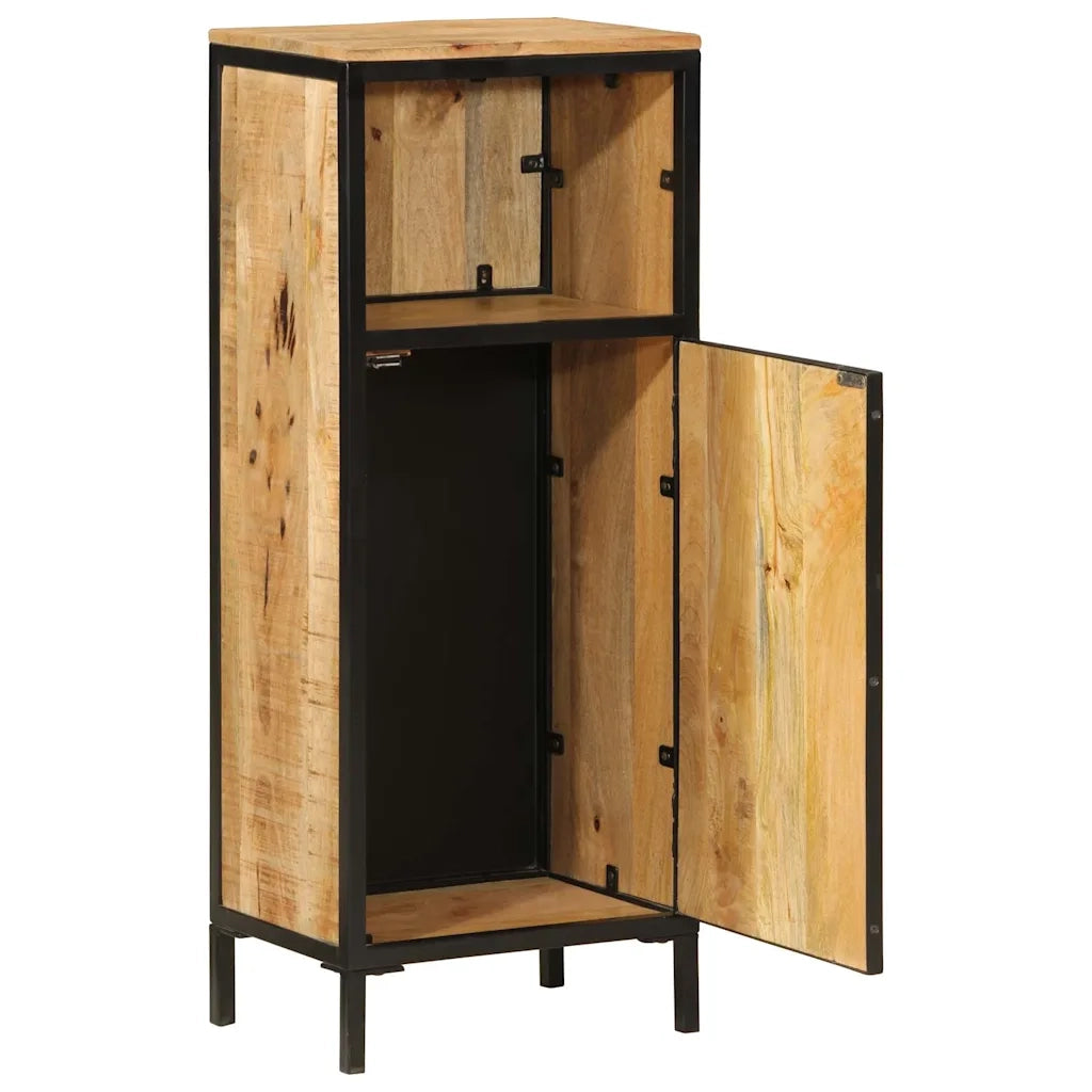 Mobile da Bagno | Armadio da bagno 40x27x90 cm in Legno Massello di Mango e Ferro
