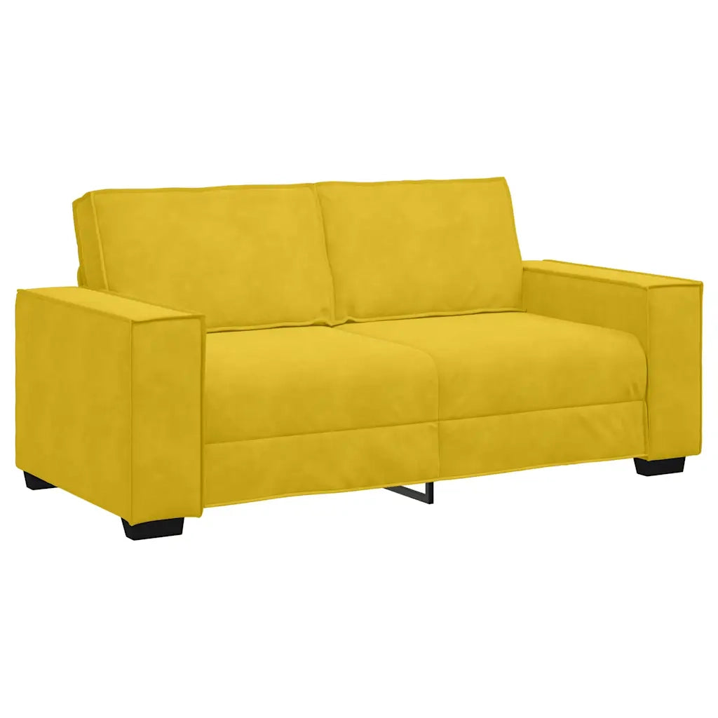 Divano a 2 Posti-Sofa 2 Posti giallo 140 cm in Velluto 135246