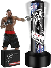 Borsa da kickboxing indipendente per adulti 180 cm con borsa gonfiabile standard e pesante per allenamento MMA Muay Thai Fitness per uso sia all'aperto che all'interno.