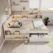 letto in legno bianco 180 x 212 cm