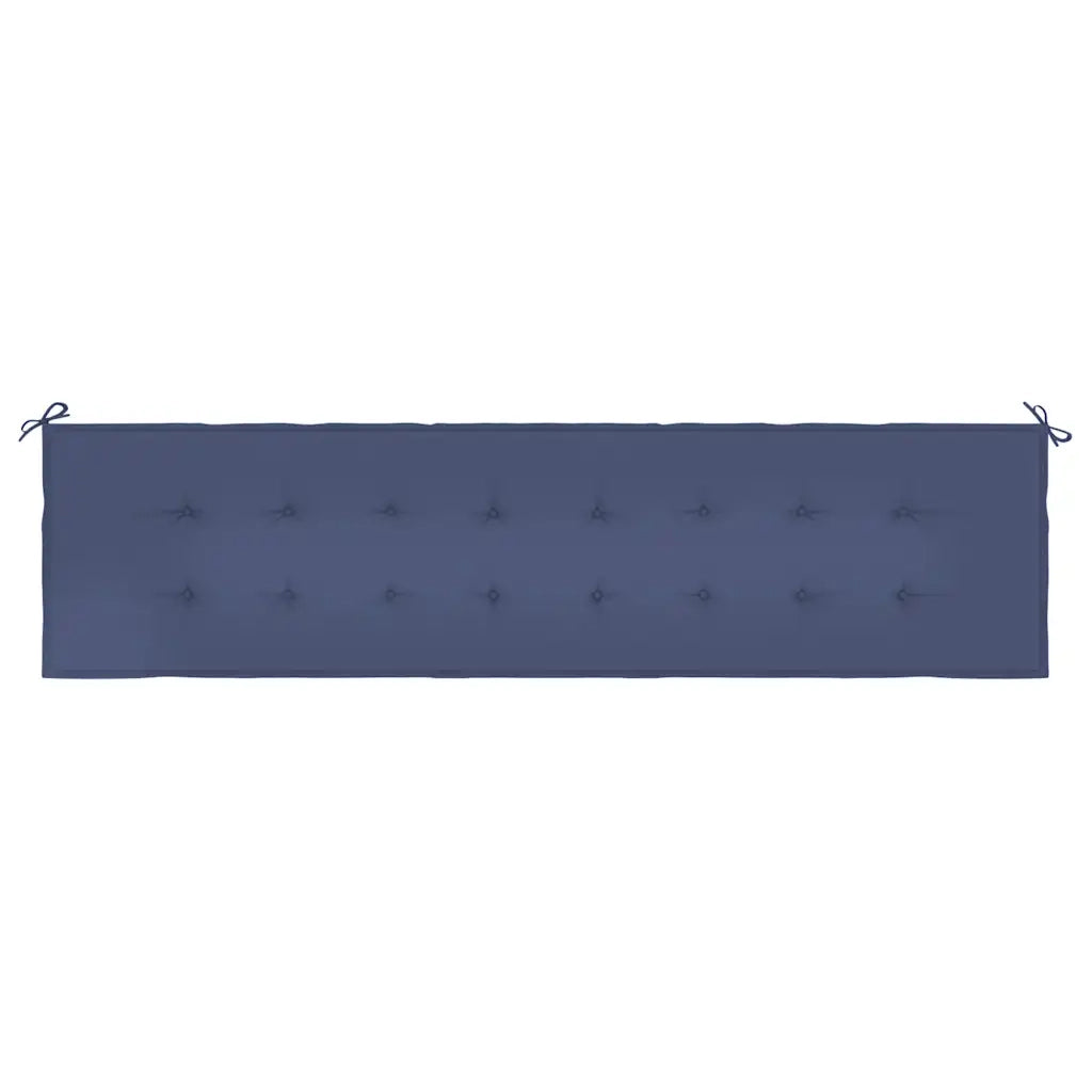 Cuscino Panca da Giardino Blu Marino 200x50x4 cm Tessuto Oxford 378544