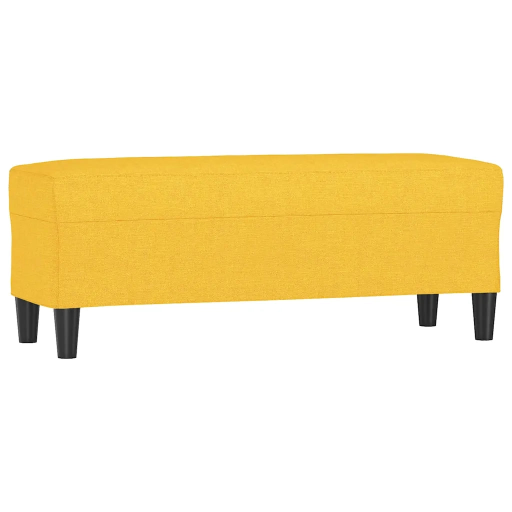Panca-Sgabello-Divanetto Giallo Chiaro 100x35x41 cm in Tessuto 199768