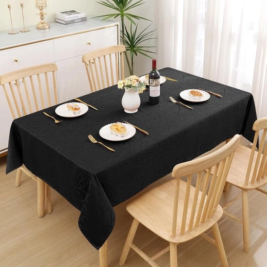 Asciugamano in tessuto quadrato nero Jacquard 130x160 cm impermeabile in poliestere