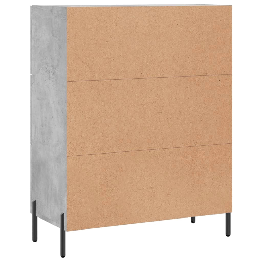 Buffet credenza cassettiera armadio mobile contenitore organizer per cucina soggiorno salotto 69,5 x 34 x 90 cm legno ingegnerizzato grigio 02_0032049