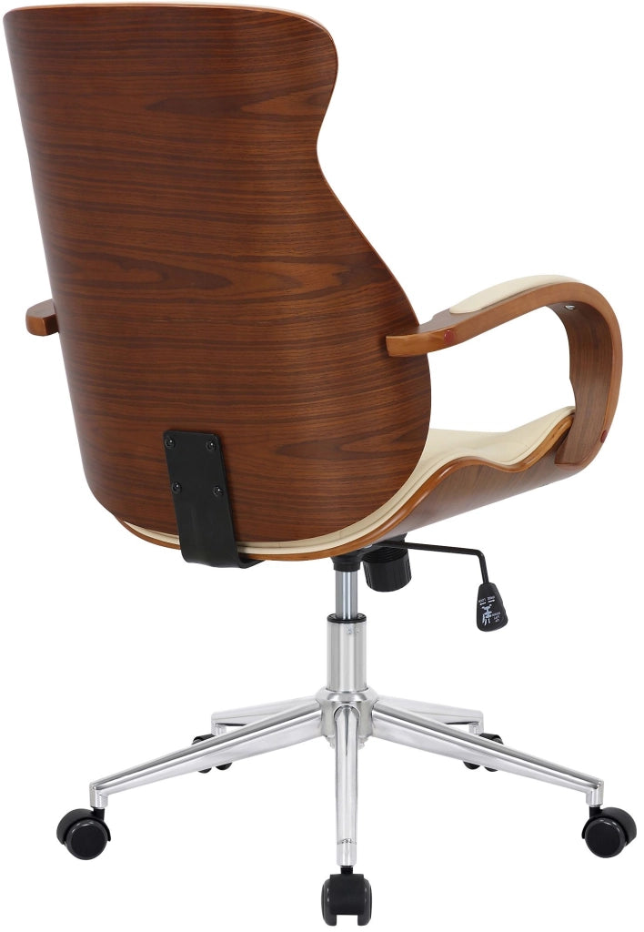 Sedia da Ufficio Melilla in similpelle Noce/crema