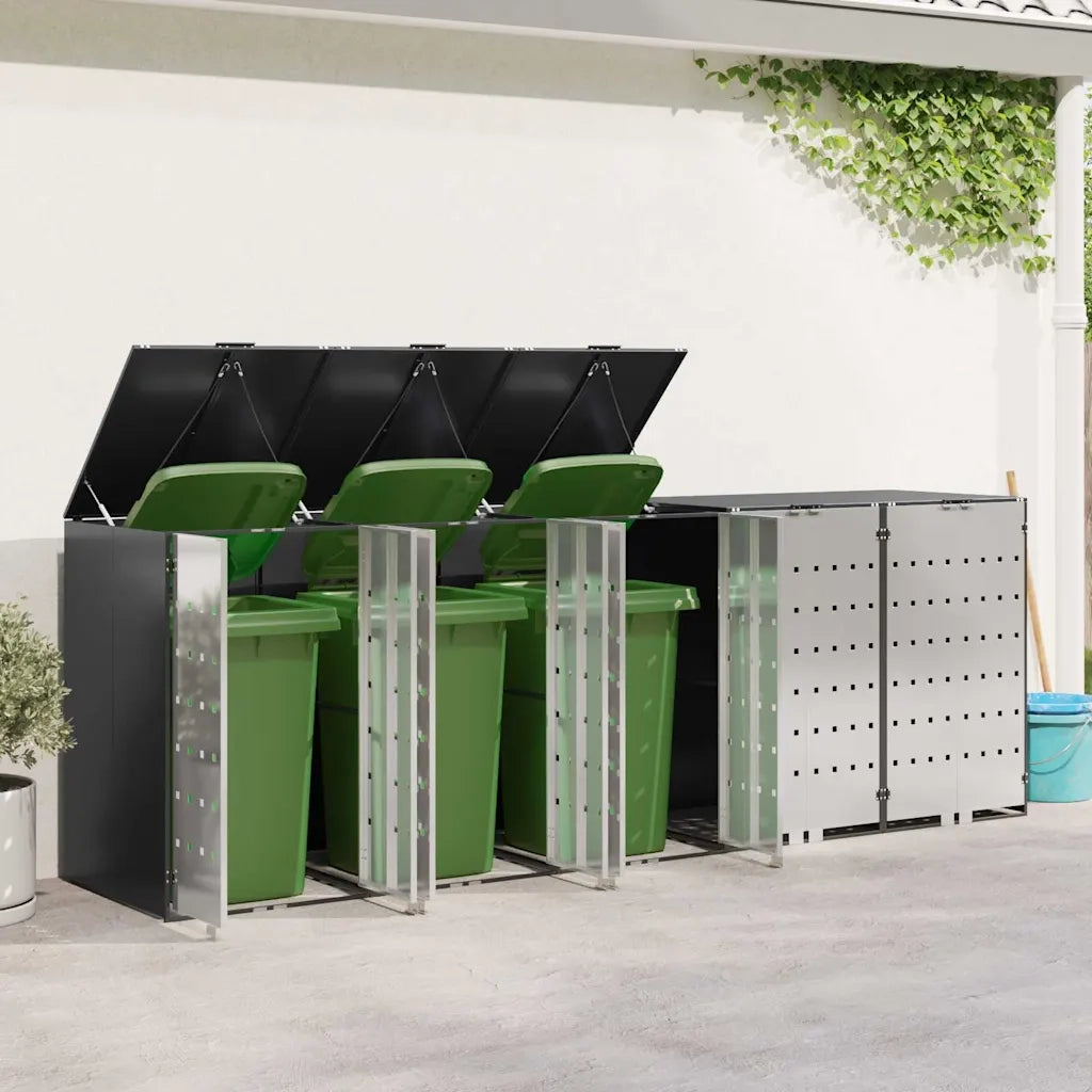 Contenitore per Rifiuti per 3 Bidoni 340 x 77.5 x 115.5 cm