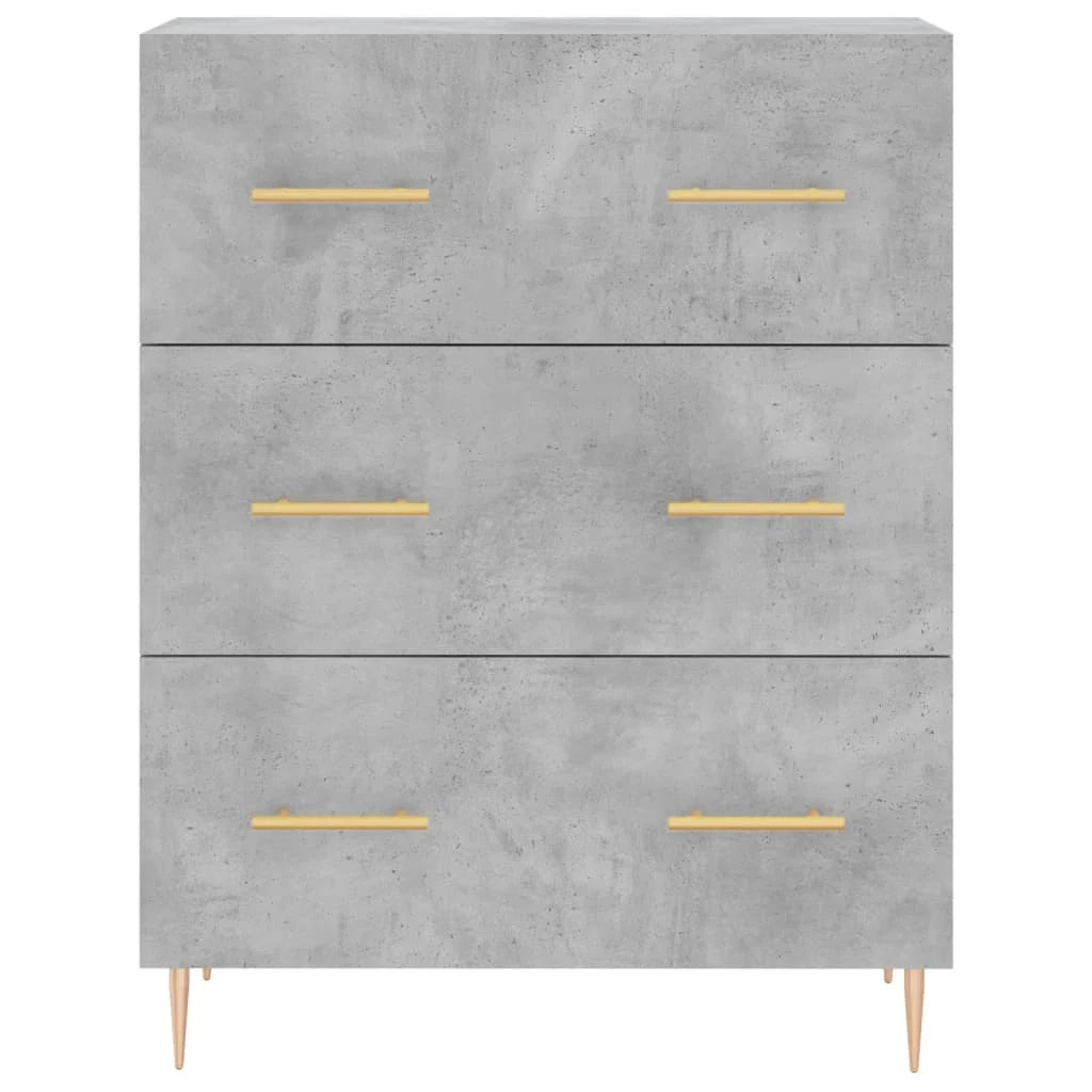 Buffet credenza cassettiera armadio mobile contenitore organizer per cucina soggiorno salotto 69,5 x 34 x 90 cm legno ingegnerizzato grigio 02_0032072