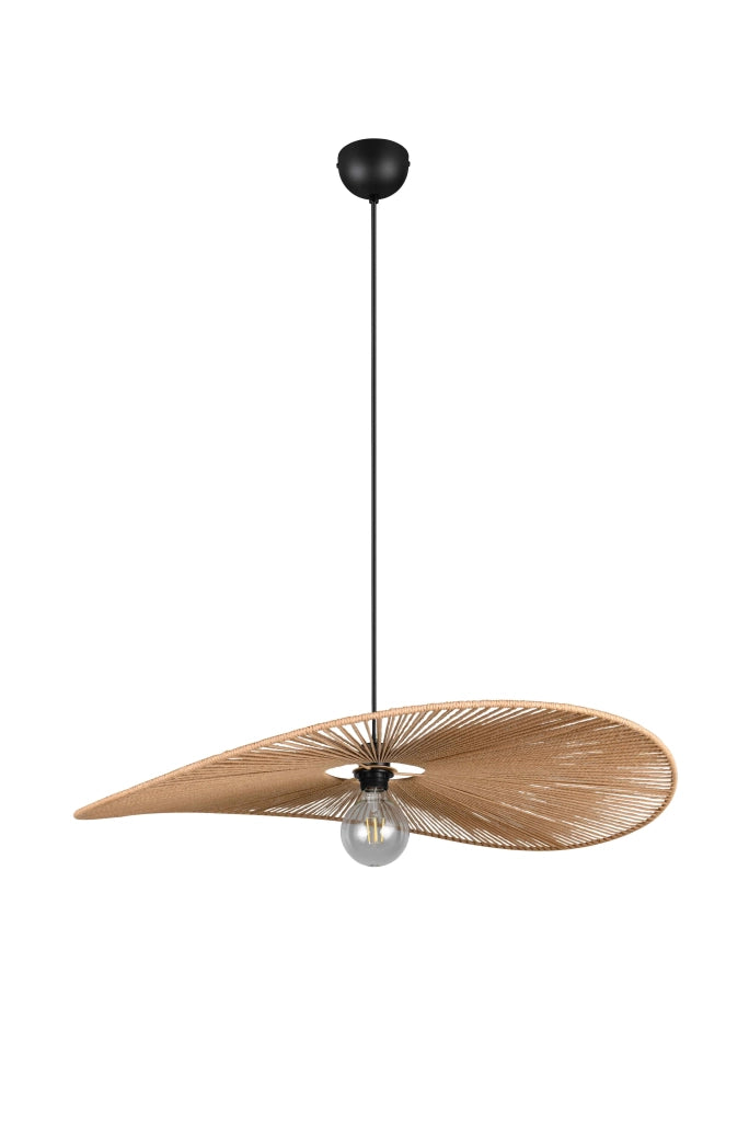 Lampada a sospensione, fibre naturali, D 78 cm, Laurine