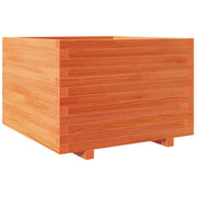 Fioriera | Cassetta per fiori | Vaso Giardino Marrone Cera 70x70x49,5cm Legno Massello Pino