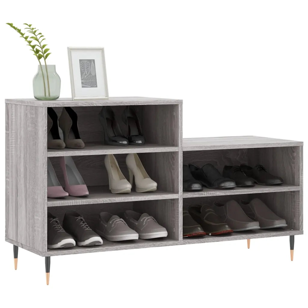 Scarpiera | Mobile per scarpe Grigio Sonoma 102x36x60 cm in Legno Multistrato