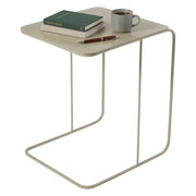 Cattaneo, Tavolino da Salotto Effetto Lucido, 47x46x57h cm Bianco Crema