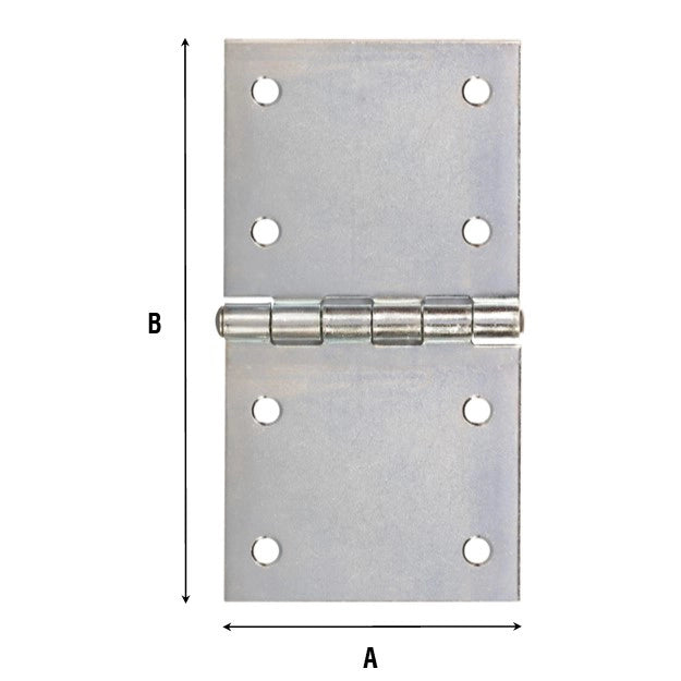 CERNIERA RETTANGOLARE 76X140 MM ZINCATA- 12,0 pz