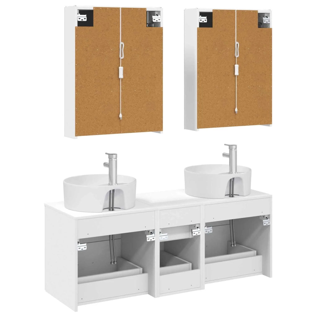 Set di mobili per il bagno 5 pcs Bianco 3406927